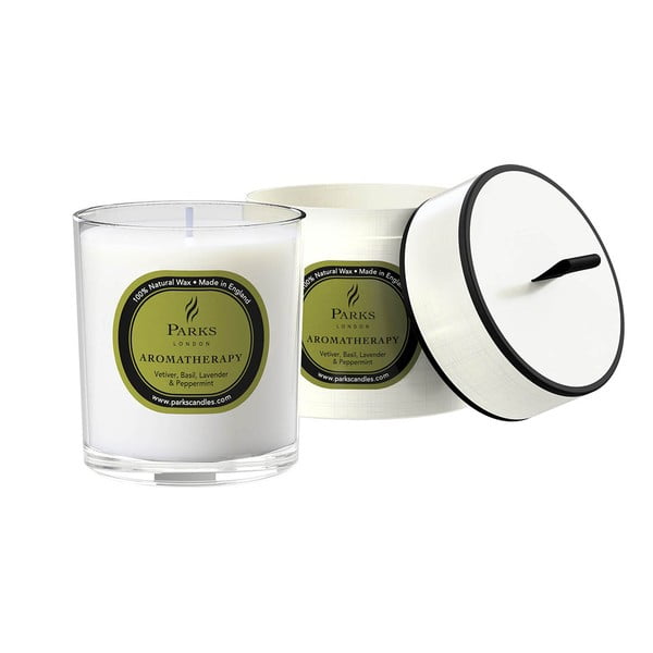 Candela con fragranza di basilico, lavanda, menta e vetiver, 50 ore di combustione Velvet, Basil, Lavender & Peppermint - Parks Candles London-image-1