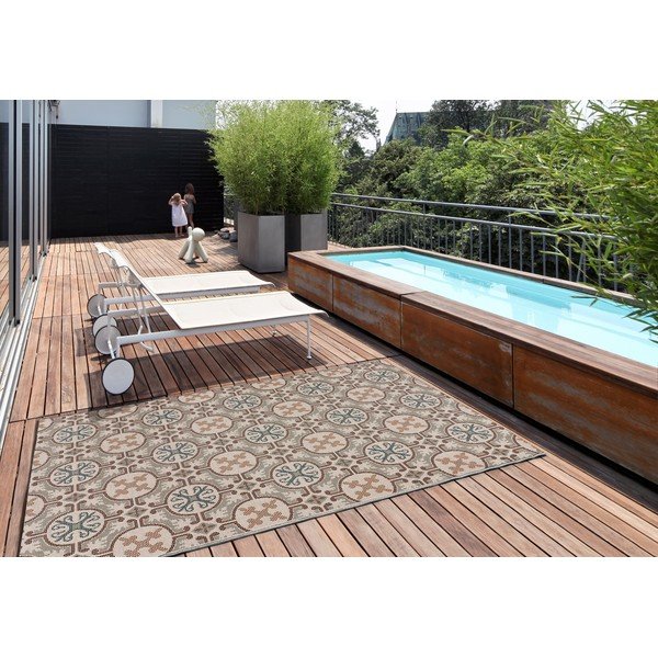 Tappeto da esterno beige Lucah, 77 x 150 cm Lucca - Universal-image-1