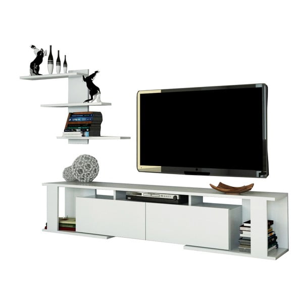 Bílá TV komoda Game