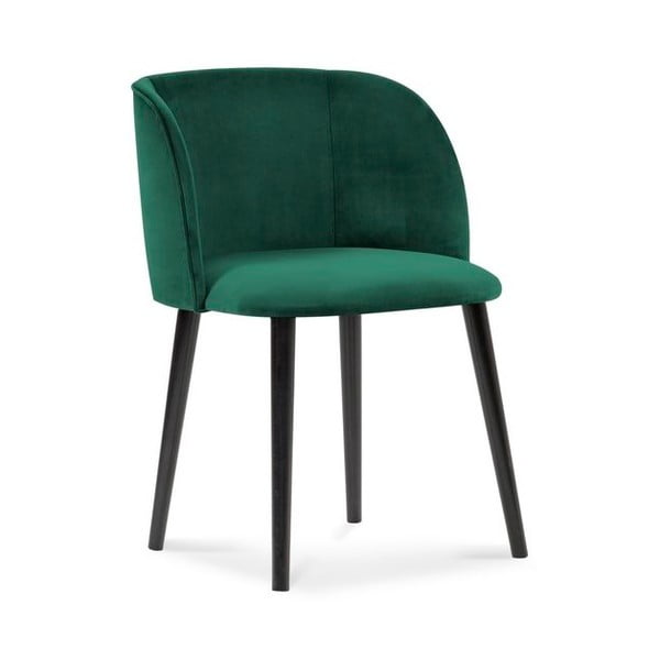 Sedia da pranzo verde bottiglia con rivestimento in velluto Aurora - Windsor & Co Sofas