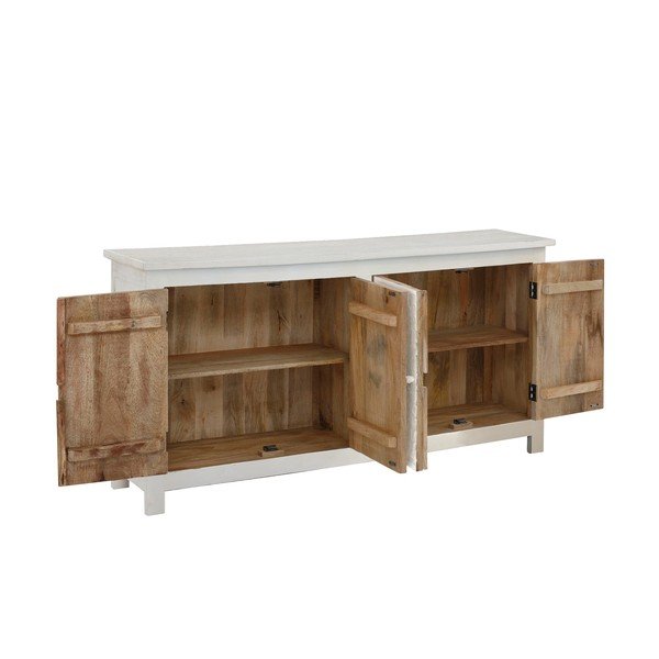 Cassettiera bassa color crema in legno di mango 61x40 cm Kalhana - Støraa-image-3