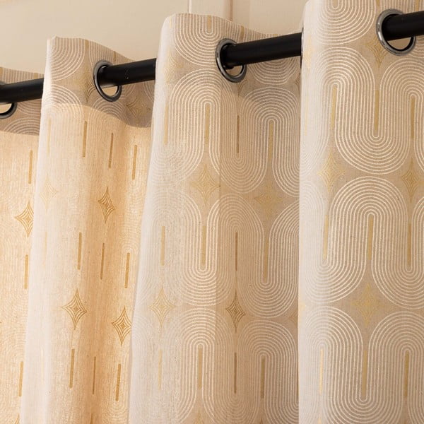 Tenda beige 140x240 cm Ondine – douceur d'intérieur-image-2