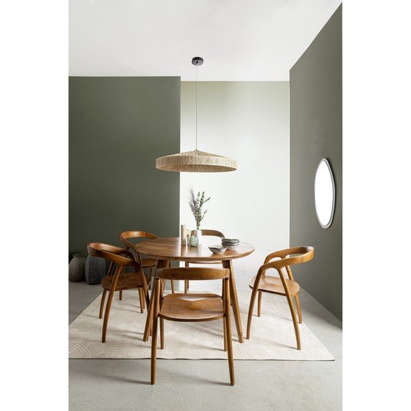 Tavolo da pranzo rotondo in mango massiccio ø 120 cm Sylvester – Bizzotto-image-1