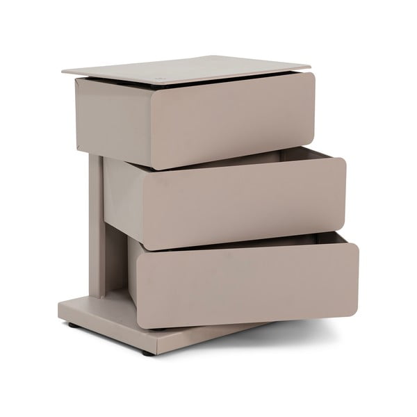Cassettiera grigio tortora in metallo 37x45x26 cm Joey – Spinder Design-image-2