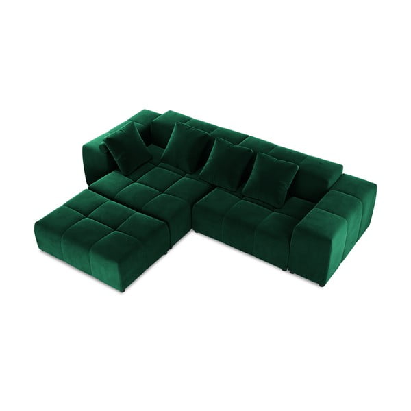 Divano angolare in velluto verde (variabile) Rome Velvet - Cosmopolitan Design-image-3