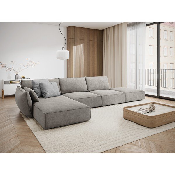 Divano angolare grigio chiaro (angolo sinistro) Vanda - Mazzini Sofas-image-1
