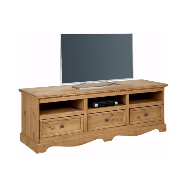 Cassettiera TV in legno di pino massiccio Monty, larghezza 163 cm - Støraa-image-2
