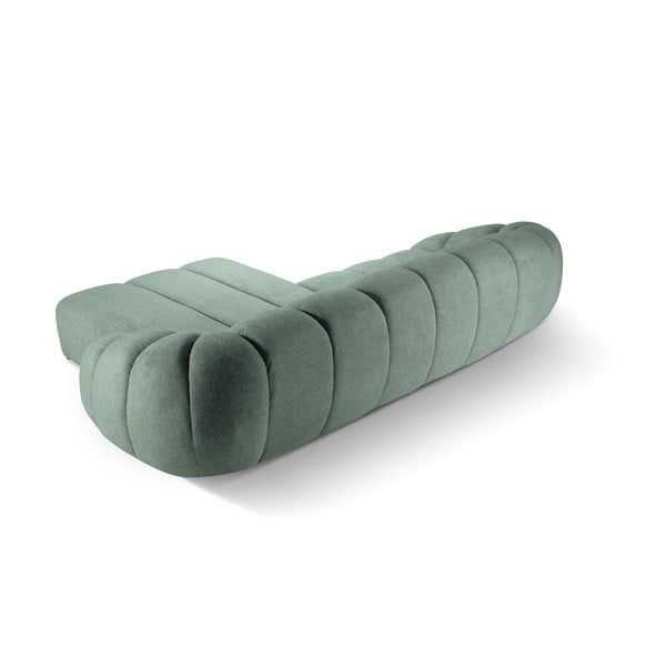 Divano angolare in verde chiaro (con penisola a destra) Diana – Micadoni -image-3