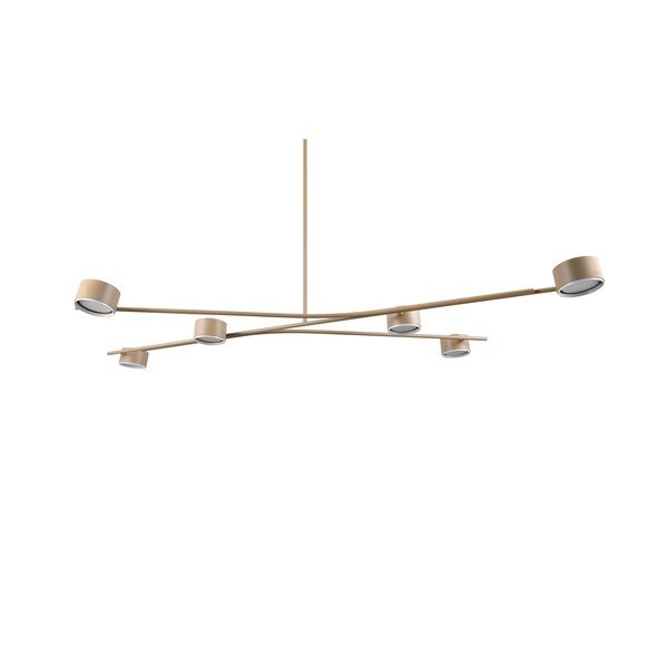 Lampadario beige in metallo Coda – Trio Select-image-4