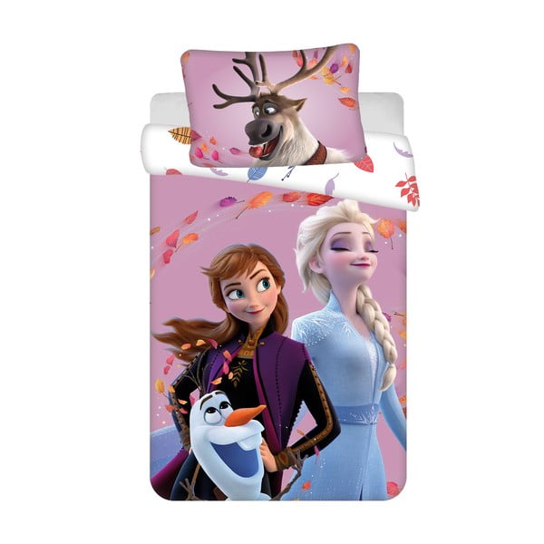 Set copripiumino e federa da bambini in cotone per culla 100x135 cm Frozen "Wind" – Jerry Fabrics