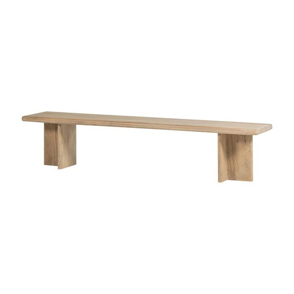 Panchina di colore naturale in legno massiccio Ato – WOOOD-image-2