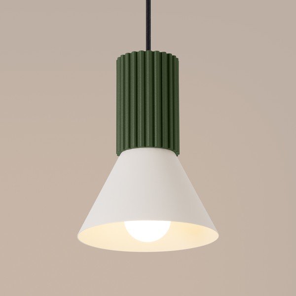 Lampadario verde in metallo ø 14 cm Niru – Sollux-image-2