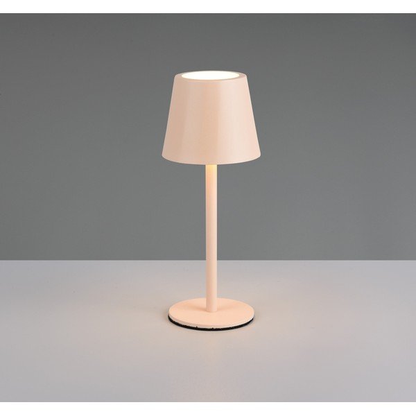 Lampada da tavolo LED color crema con paralume in metallo (altezza totale 21 cm) Diaz – Reality-image-1