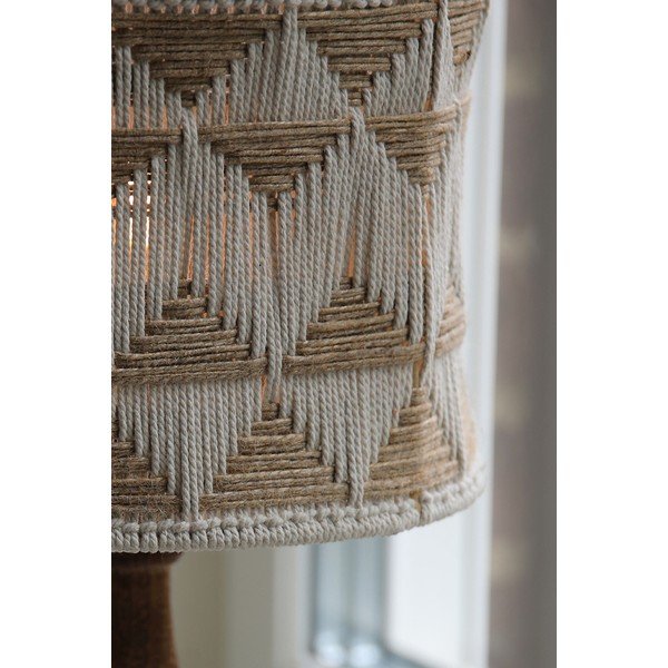 Lampada da tavolo marrone e di colore naturale con paralume in tessuto e con paralume in iuta (altezza totale 45 cm) Ano – Markslöjd-image-1