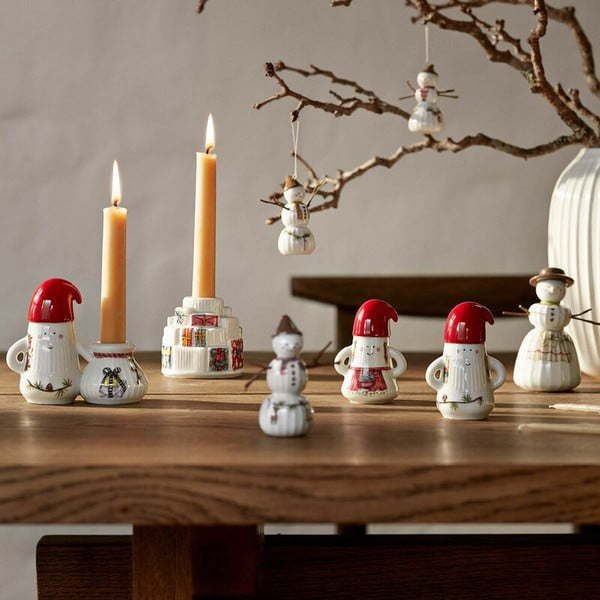 Portacandela in ceramica a tema natalizio Hammershøi Christmas Father Elf – Kähler Design-image-4
