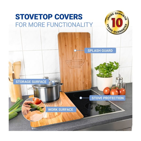 Set di 2 copri stufe in vetro, 52 x 30 cm Lunch - Wenko-image-3