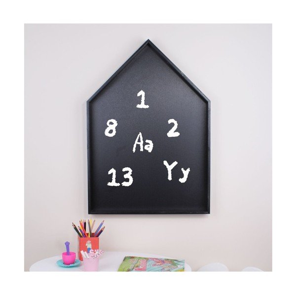 Černá nástěnná police s tabulí North Carolina Scandinavian Home Decors Maison L-image-1