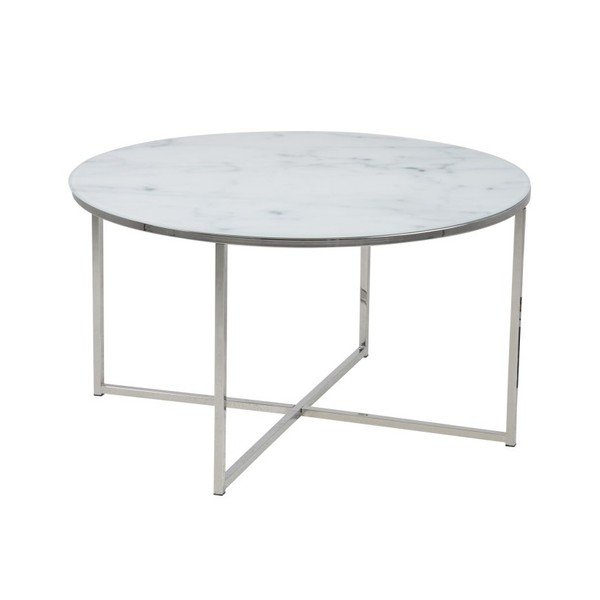 Tavolino rotondo bianco ø 80 cm Alisma - Actona
