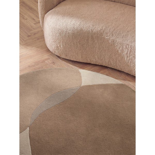 Tappeto rotondo beige in lana ø 200 cm Ovia – Villeroy&Boch-image-4