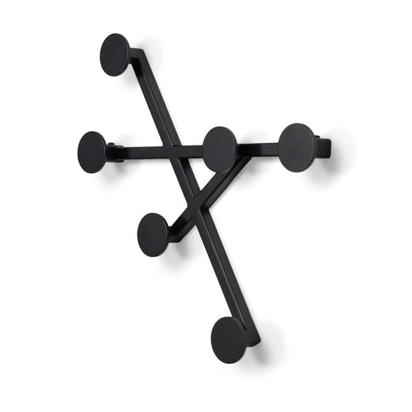 Appendiabiti da parete in metallo nero Bottoni - Spinder Design-image-2