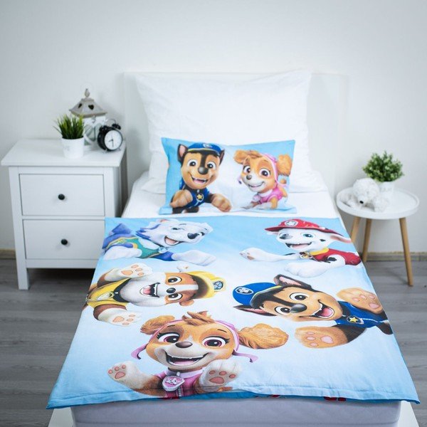 Set copripiumino e federa da bambini in cotone per culla 100x135 cm Paw Patrol – Jerry Fabrics-image-1