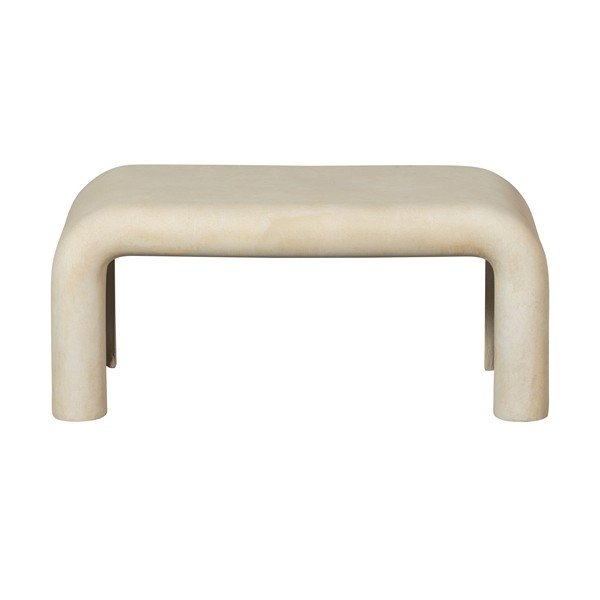 Set di tavolini da salotto color crema con effetto pietra 2 pz 42x92 cm Stani – WOOOD-image-3