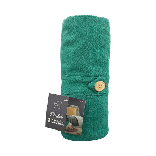 Copriletto color foglia di tè 220x240 cm Lucile – douceur d'intérieur-image-3