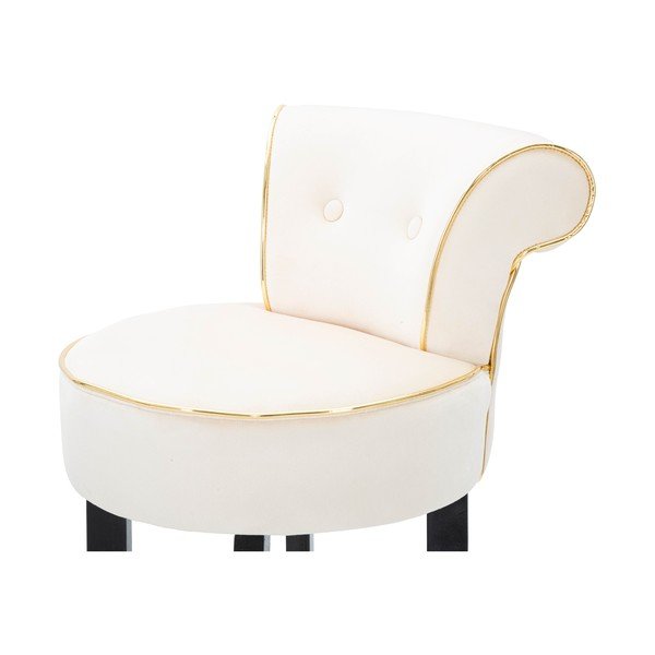 Sgabello da bar in velluto crema 96 cm Luxy - Mauro Ferretti-image-4