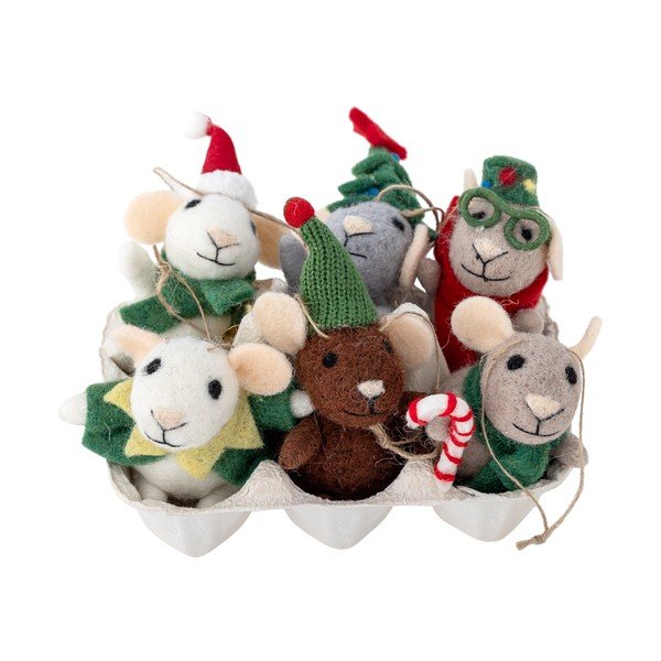 Decorazioni per albero di natale in set in tessuto 6 pz 16 cm Peo – Bloomingville-image-2
