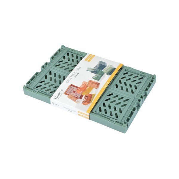Scatola di plastica verde chiaro 21x14,5x8 cm - Homéa-image-3