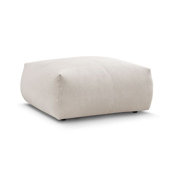 Poggiapiedi color crema con rivestimento in velluto a coste Voltaire – Bobochic Paris-image-3