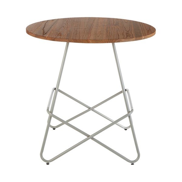 Tavolo da pranzo rotondo in olmo massiccio ø 80 cm District – Premier Housewares-image-4