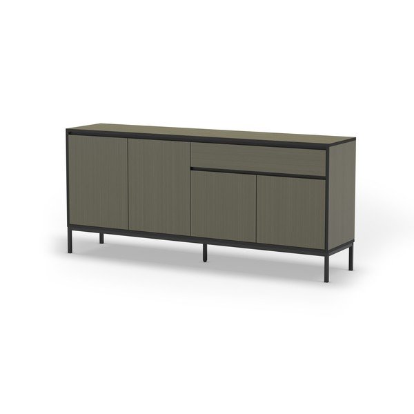 Cassettiera bassa verde scuro 180x80 cm Lorenza - Marckeric-image-2