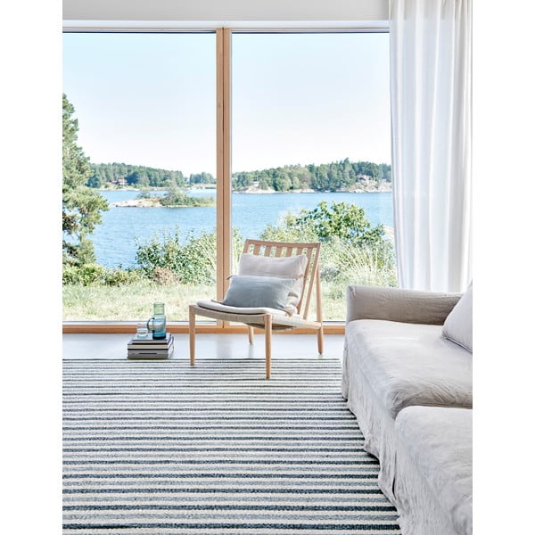 Tappeto da interno/esterno verde/color crema 70x120 cm Teo Sage – Pappelina-image-1