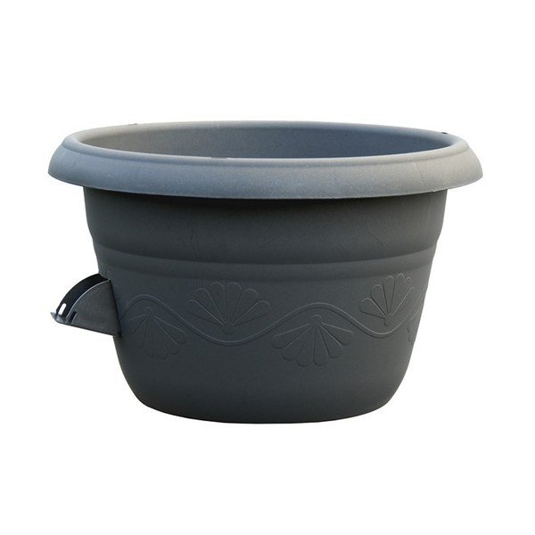 Grigio antracite Vaso autoinnaffiante Siesta, ø 25 cm - Plastia