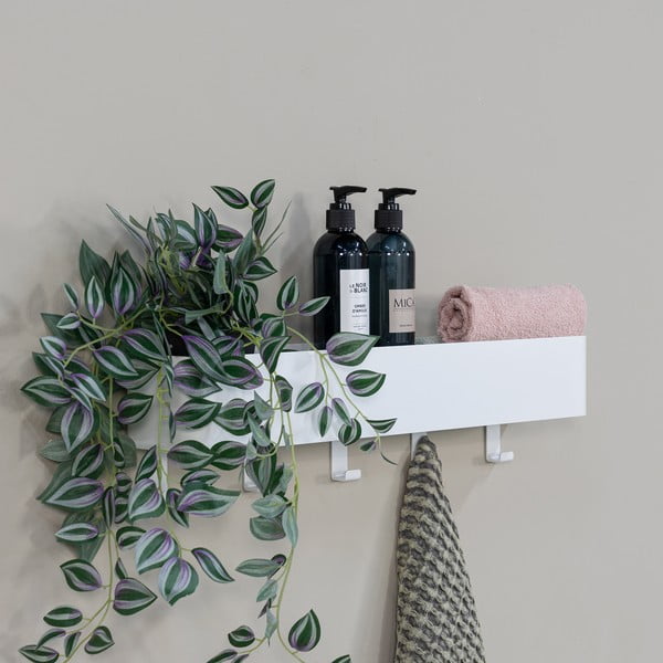 Mensola da bagno da parete bianca in acciaio Multi – Spinder Design-image-3