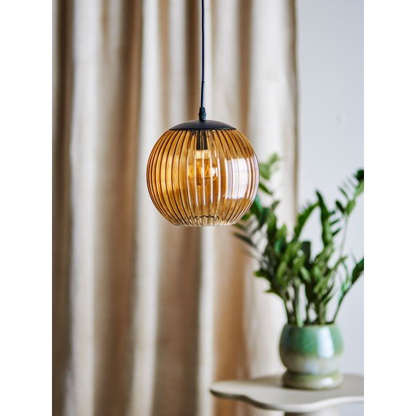 Lampadario LED marrone in vetro ø 23 cm Sybia – Bloomingville-image-1