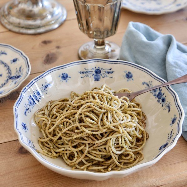 Piatto da portata blu/beige in gres ø 23 cm Vila – Costa Nova-image-1