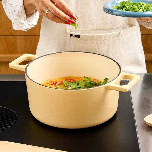 Casseruola in ghisa con coperchio incluso adatta all'induzione 5,5 l Mattia 3.0 – FABINI-image-2