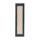 Passatoia di colore naturale/color foglia di tè in lana tessuta a mano 60x230 cm Apex Border Wool – Flair Rugs
