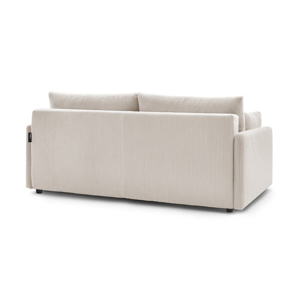 Divano beige allungabile con rivestimento in velluto a coste 211 cm Marcel – Bobochic Paris-image-4