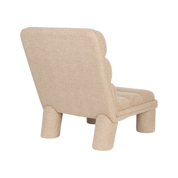 Poltrona beige con rivestimento in bouclé Fern – Dutchbone-image-4