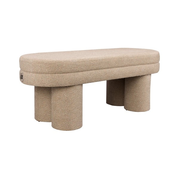 Panchina beige con rivestimento in bouclé Fern – Dutchbone-image-2