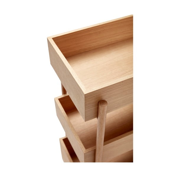 Consolle in legno di quercia naturale 34x43 cm Stack - Hübsch-image-3