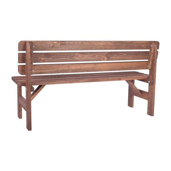Panchina da giardino in legno marrone Miriam - Rojaplast-image-2
