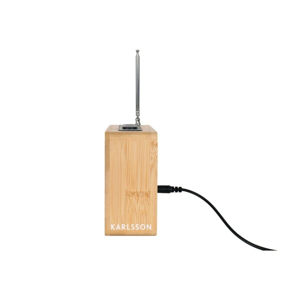 Sveglia in bambù con radio Retro - Karlsson-image-4