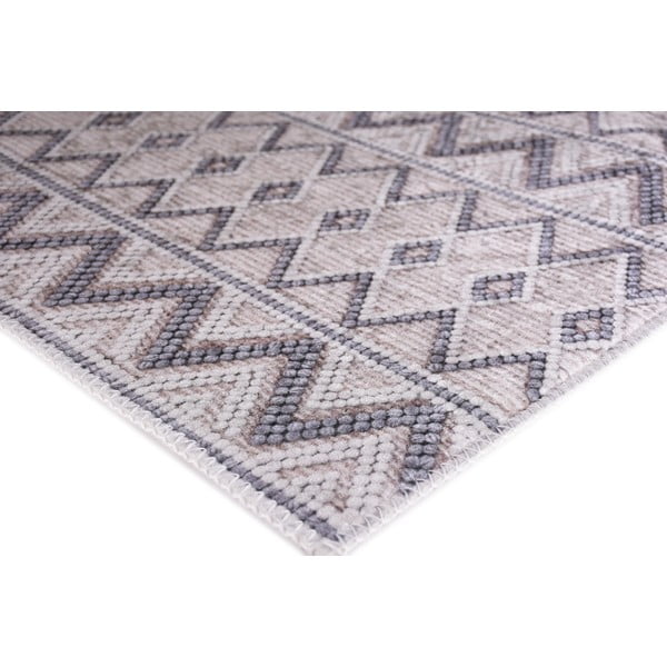 Tappeto grigio lavabile 80x150 cm Zig Zag – Vitaus-image-2