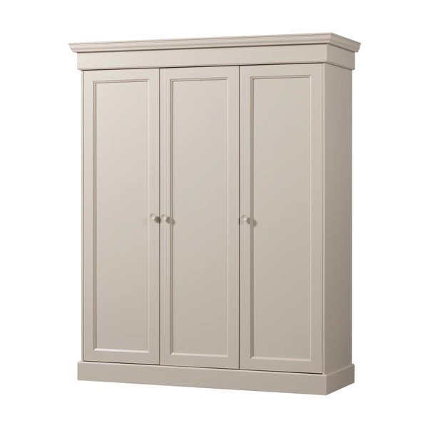 Armadio greige in pino massiccio 171x212x63 cm Olivia – WOOOD