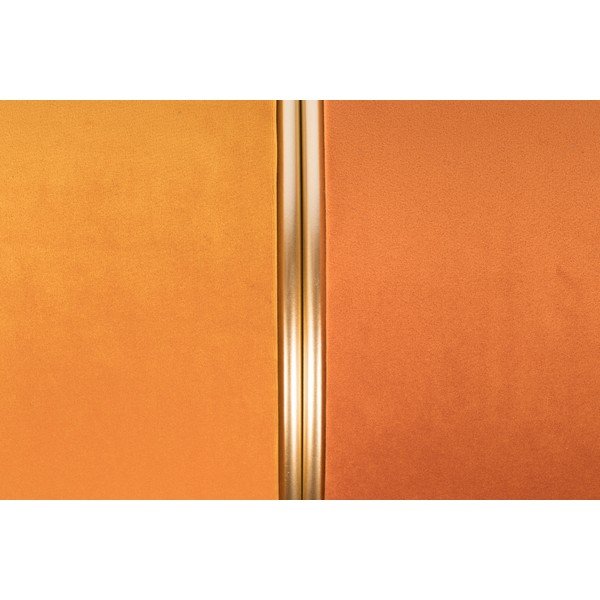 Poggiapiedi arancione con rivestimento in velluto Bubbly – White Label-image-4