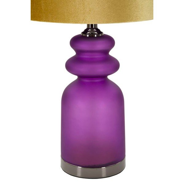 Lampada da tavolo gialla/viola con paralume in tessuto (altezza totale 57,5 cm) Milva Two – Mauro Ferretti-image-3